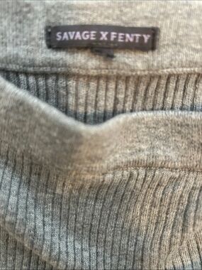 Savage X Fenty Ribbed Knit Midi Skirt - Gray